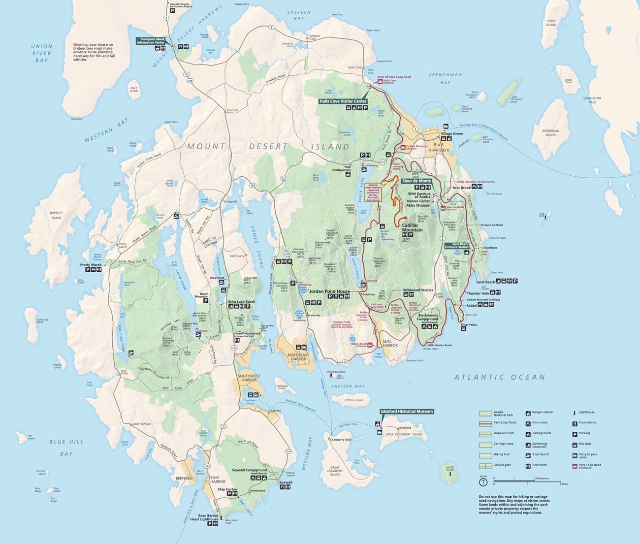 Map of Mount Desert Island