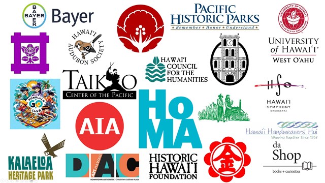A spread of partner logos